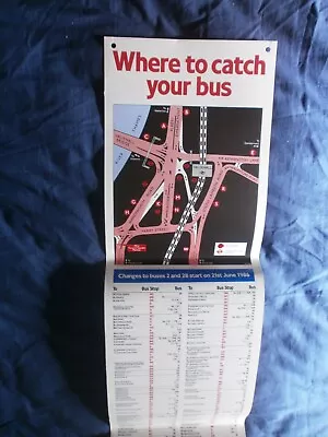 London Transport Bus Stop Poster-Where To Catch Your Bus Vauxhall Station • £1.50