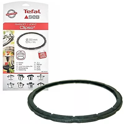 Tefal 8L 10L Clipso Pressure Cooker 253mm Rubber Gasket Seal Anneau Genuine • $48.96