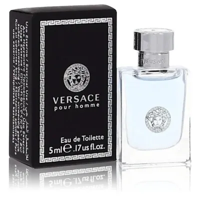 New Versace Pour Homme By Versace Mini EDT .17 Oz For Men Fast Free US Ship • $24