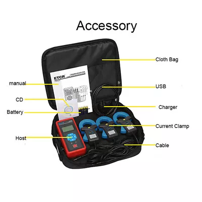 3-Channel Leakage Current Meter Clamp-on Leakage Current Monitoring Recorder • $343.95