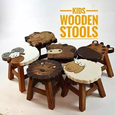 $47 • Buy [Mango Trees] Wooden Kids Stools Children Step Stool Toddler Chair Solid Timber