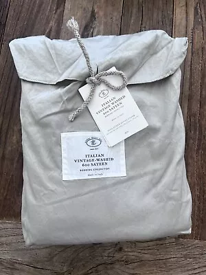 Restoration Hardware Italian V-Washed 600 Sateen Full/Queen Duvet Cover Dune NWT • $299