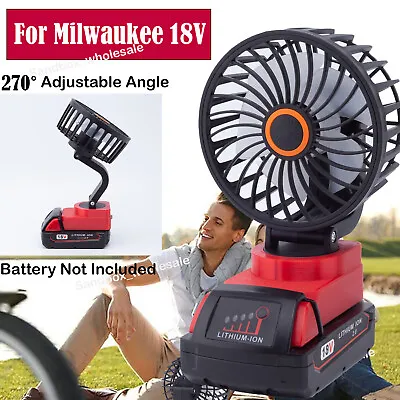 Outdoor Camping Fan For Milwaukee 18V M 18 Li-Ion Battery Portable Jobsite Fan • $36.29