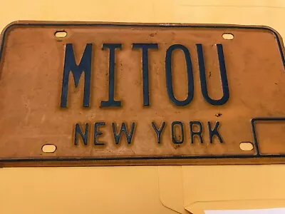 1973-80 Vintage New York Metal License Plate  MITOU  Translate Meaning To METOO  • $40