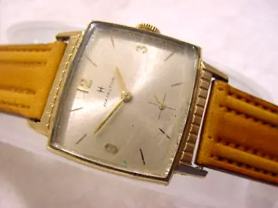 Vintage GOLD FD Large Antique Art Deco HAMILTON Mens Watch • $38