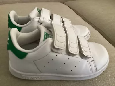Adidas Originals Stan Smith Toddler Shoes White/green Size Us 10 • $40
