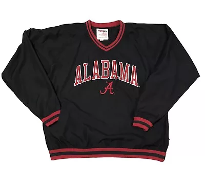 Vintage Alabama Crimson Tide Pressbox Windbreaker Pullover XL Jacket #127 • $29.99