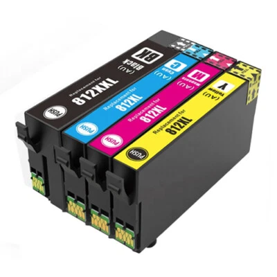$69.90 • Buy 4x Compatible High Yield Ink 812XL 812XXL For Epson WF7830 WF7840 WF7845 Printer