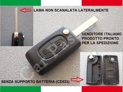Guscio Chiave Citroen C4 C5 C4 Picasso - Telecomando 3 Tasti Con Alloggio Batteria CE0536 - Foto 3