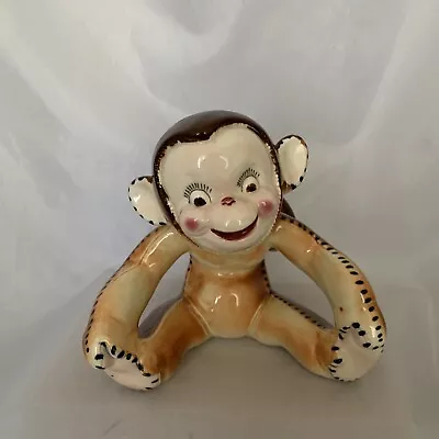 Vintage Napco Ceramic Monkey Planter S532 5.75  • $29.99