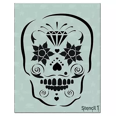 Sugar Skull 8.5 X 11 - Durable Quality Reusable Stencils For Drawing Painting... • $14.50