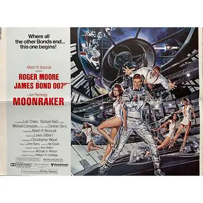 MOONRAKER US Movie Poster  - 21x28 In. - 1979 - James Bond Roger Moore • $76.99