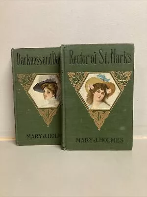 Lot Of 2 Mary J. Holmes; Darkness & Daylight + Rector Of St. Marks (1910s) • $32