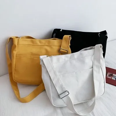 $14.86 • Buy Casual Tote Zipper Shoulder Bag Canvas Handbag Messenger Bags Crossbody Bag