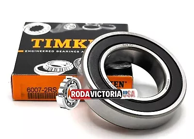 TIMKEN 6007 2RSC3 DEEP GROOVE BALL BEARING RUBBER SEALED 35x62x14mm • $14.90