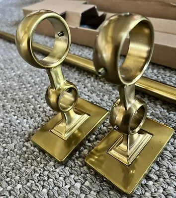 Restoration Hardware Estate Double-Rod Conversion Kit Brass Med Rectangle 28-48  • $72.99