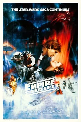 1980 THE EMPIRE STRIKES BACK VINTAGE MOVIE POSTER PRINT STYLE B 36x24 9 MIL • $39.95