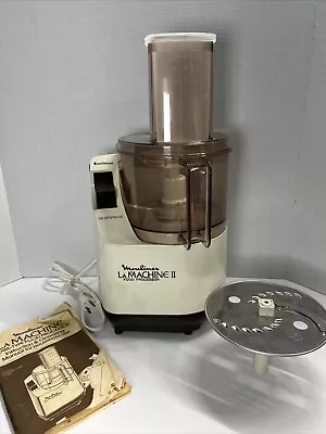 Vintage Moulinex Model LM2 La Machine II Cream Electric Food Processor W/ Blades • $38.99