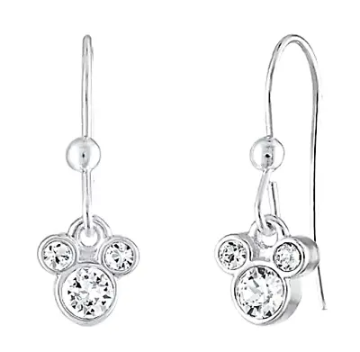 Mickey Mouse Disney Park French Hook Earrings✿ Made With Crystals From Swarovski • $19.95