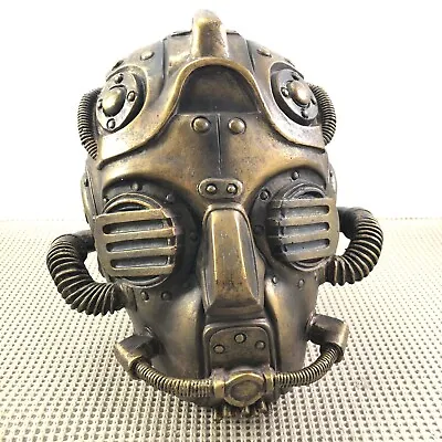 Steampunk Gear Head Skull Statue Resin Art • $40.45