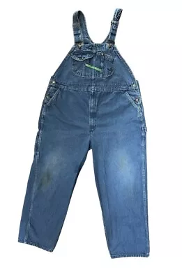 KEY IMPERIAL Men's Bib Overalls Size 44 X 30 Blue Denim Preowned Condition • $24.99