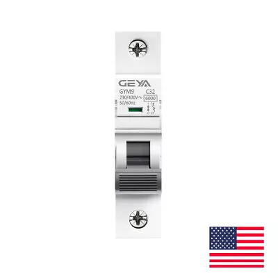 GEYA AC Mini Circuit Breaker 1Pole 6/10/16/25/32/40/50/63/80/100/125Amp 110/120 • $9.23