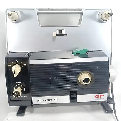 ELMO GP-E Dual 8mm/ Super 8 Adjustable-Speed Movie Projector In Box REPAIR  • $89.80