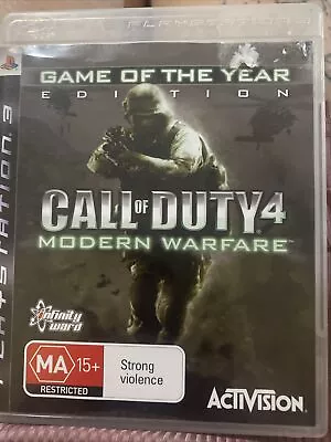 Call Of Duty 4 Modern Warfare PS3 2007 First-Person Shooter Activision MA15+ VGC • $16