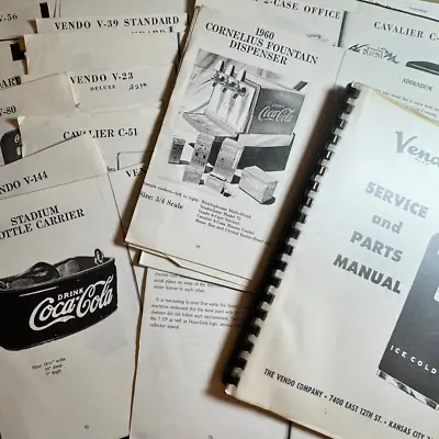 Vintage Coca-Cola Vendo V-39 Service & Parts Manual - Kansas City - 100+ Pages • $53.50