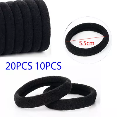 £2.22 • Buy 10 20 THICK Black Hair Bands Elastics Bobbles Girls Kids School Ponies Ties