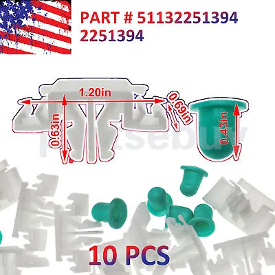 10P Door Fender Moulding Clips Retainers With Rubber Caps For BMW E36 M3 M-tech • $6.73