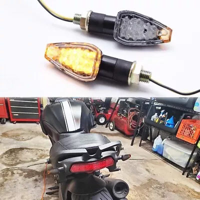 LED Motorcycle Turn Signals Indicator Blinker Light Amber For Triumph Sprint ST • $11.22