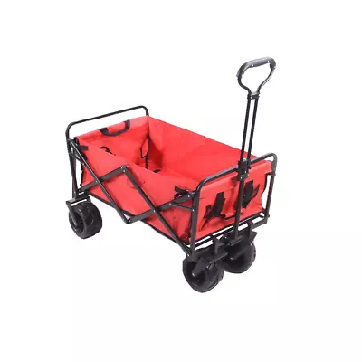 £63.85 • Buy NEW Heavy Duty Foldable Garden Trolley Cart Wagon Truck Barrow 100KG Capacity
