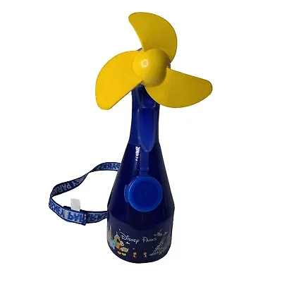 Disney Parks Misting Spray Cool Water Bottle Fan With Lanyard Working • £9.47
