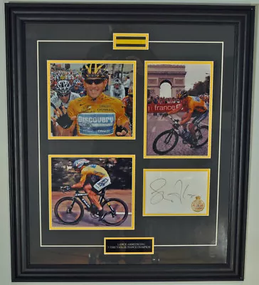 £655.40 • Buy Lance Armstrong - Autographed - Signed Tour De France Photo Montage Frame