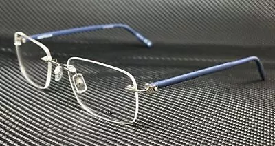 MONT BLANC MB0221O 008 Silver Blue Extra Large Men's 59 Mm Eyeglasses • $152.28