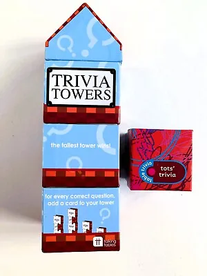 TALKING TABLES Trivia Towers Card Game -gen Knowledge/animals/music & A Tots Box • £5.95