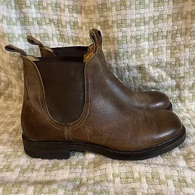 Frye Mens Bowery Chelsea Brown Leather Ankle Boots 87187 Size 10 D • $80