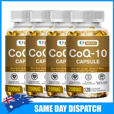 CoQ-10 200mg Coenzyme Q10 Support Cardiovascular Health Increase Energy Stamina • $22.99