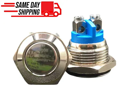 16mm Starter Switch / Boat Horn Momentary Push Button Stainless Steel Metal • $4.98