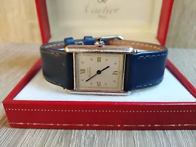 CARTIER MUST De CARTIER TANK 690006 WATCH STERLING SILVER 925 • $1600