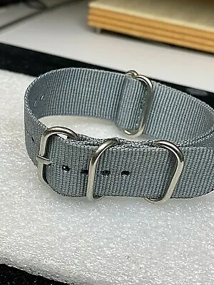 Grey Nylon Watch Band 22mm Water Resistant 3 Loop • $10.39