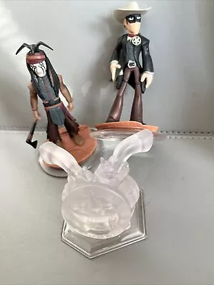 Disney Infinity Figures: The Lone Ranger And Tonto Plus Lone Ranger Crystal. • £5.99