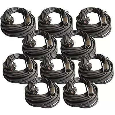 AxcessAbles XLR Balanced Microphone | DJ | Studio | Stage Audio Cables 50FT 10PK • $149