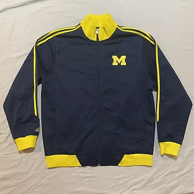 Adidas Michigan State Full Zip Track Jacket Mens Large Wolverines 3 Stripes • $29.99