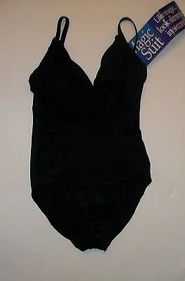  $160 Victoria Secret Black Magicsuit Firm Control Sash Swimsuit 8 • $79.99
