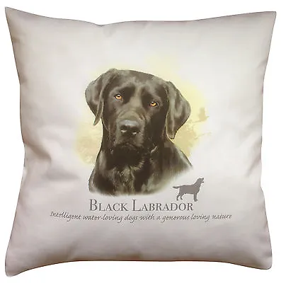 Labrador Black Dog | 100% Cotton Cushion Cover With Zip | Howard Robinson | Gift • £15.99