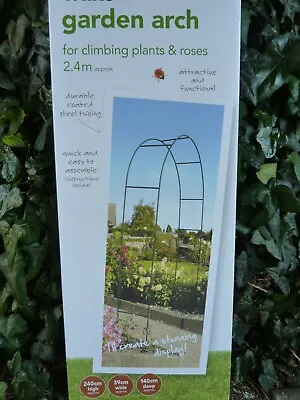 Green Garden Arch =Climbing Plant Arch= 240cmx140cm Metal Frame (C)=Free UK Post • £12.75