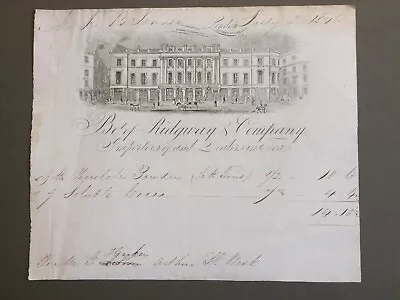 Billhead - Ridgeway & Company Tea King William Street London - 1846 • £14.95