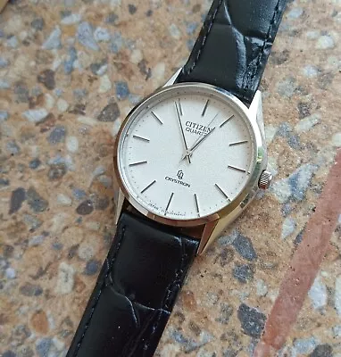 $110 • Buy Vintage Citizen CQ Crystron Quartz JDM August 1978 Dress Watch